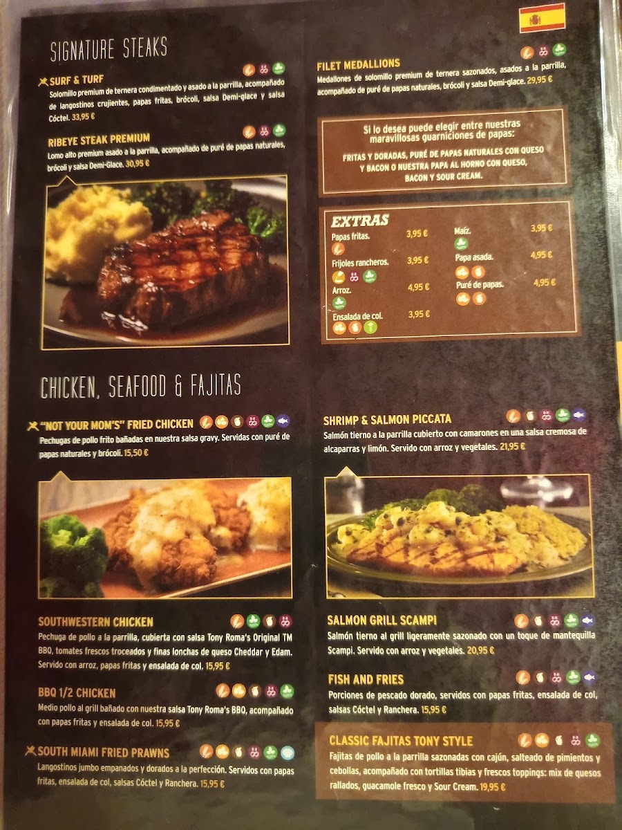 Menu Tony Roma's-1